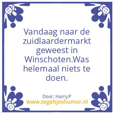 Tegeltje: Markt