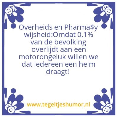 Tegeltje: Overheids wijsheid