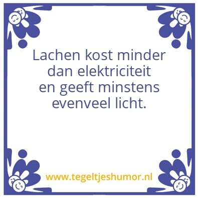 Tegeltje: Lachen