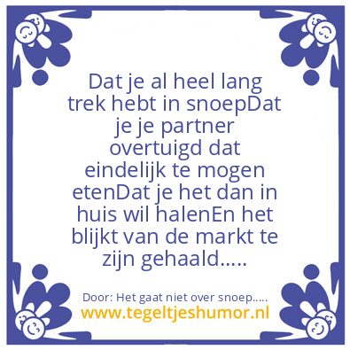 Tegeltje: Snoep
