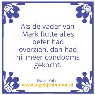 Tegeltje: Rutte