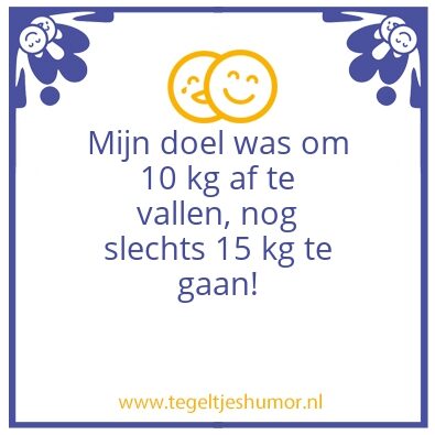 Tegeltje: Afvallen