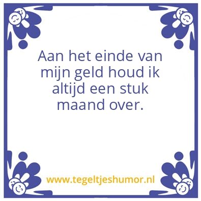 Tegeltje: Stuk maand