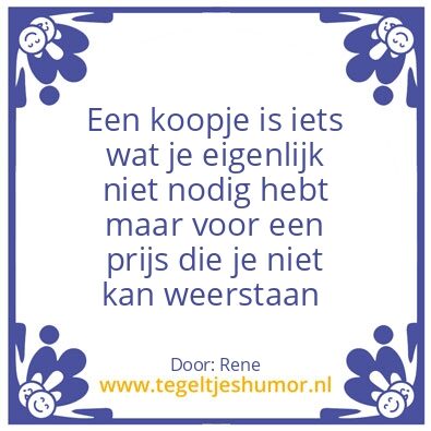 Tegeltje: Koopje
