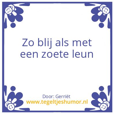 Tegeltje: Leun