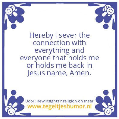 Tegeltje: I sever the connection.