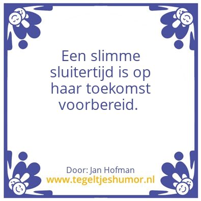 Tegeltje: Jan Hofman