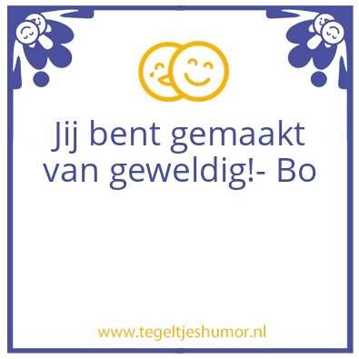 Tegeltje: .