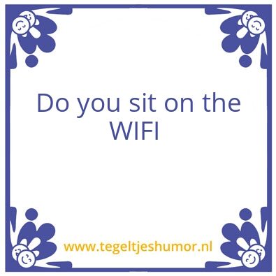 Tegeltje: Wifi