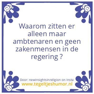 Tegeltje: Waarom ?