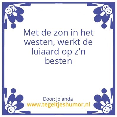 Tegeltje: spreuk