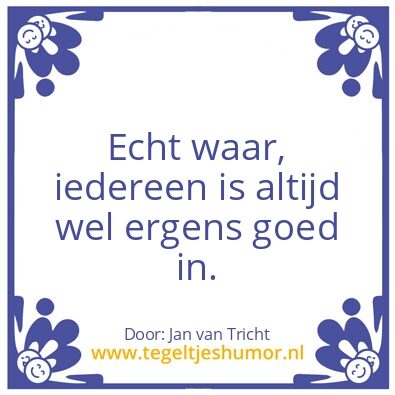 Tegeltje: Goed