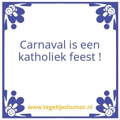 Tegeltje: carnaval