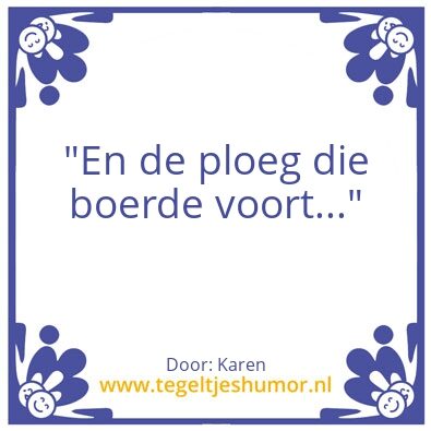 Tegeltje: Boer