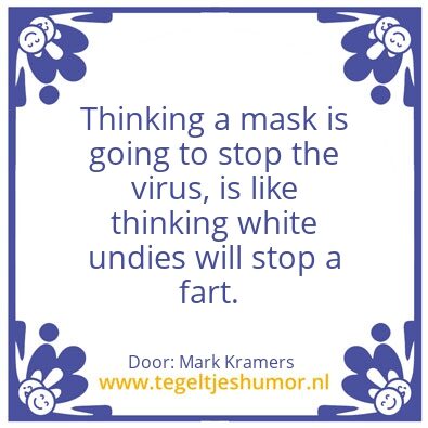 Tegeltje: Coronamask
