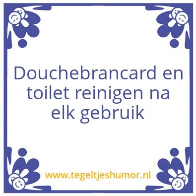 Tegeltje: reinigen
