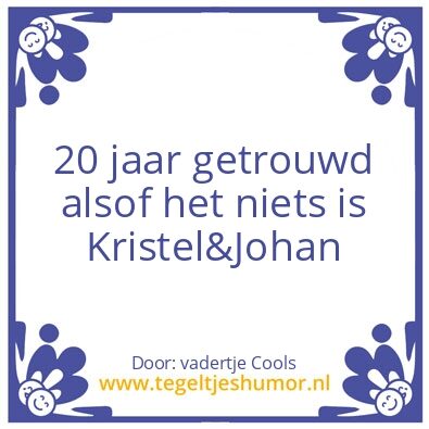 Tegeltje: huwelijk