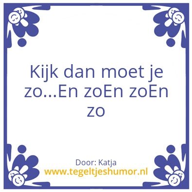 Tegeltje: En zo