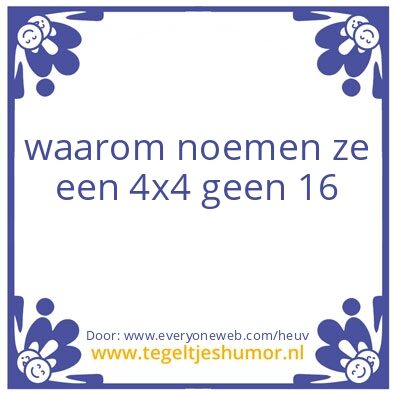 Tegeltje: 4×4