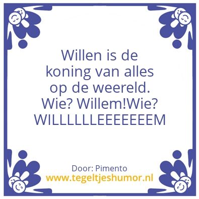 Tegeltje: Willem