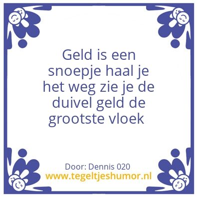 Tegeltje: De vloek