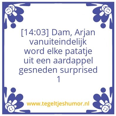 Tegeltje: Patat