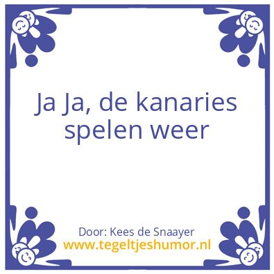 Tegeltje: kanaries