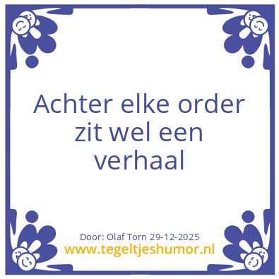 Tegeltje: Olaf’s wijsheden