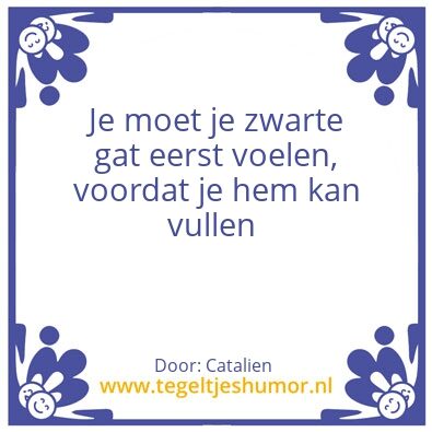 Tegeltje: Gat