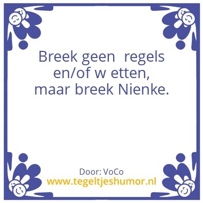 Tegeltje: Burn
