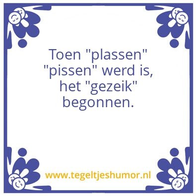Tegeltje: Geen