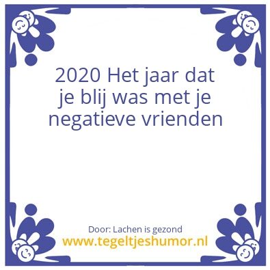 Tegeltje: 2020