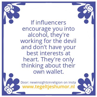Tegeltje: “influencers”