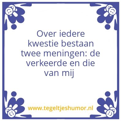 Tegeltje: Meningen