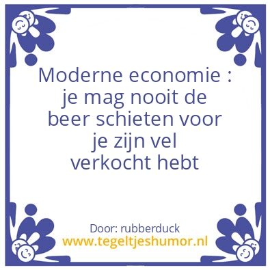 Tegeltje: moderne economie