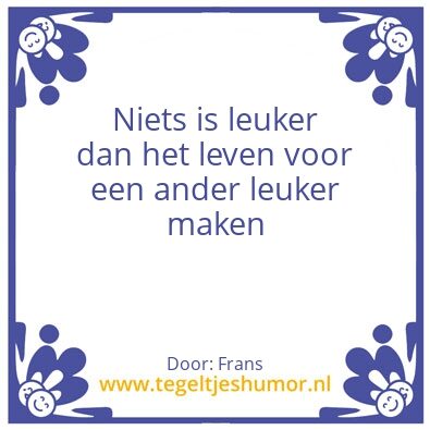 Tegeltje: Frans