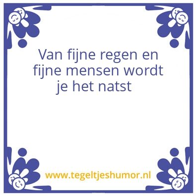 Tegeltje: Regen