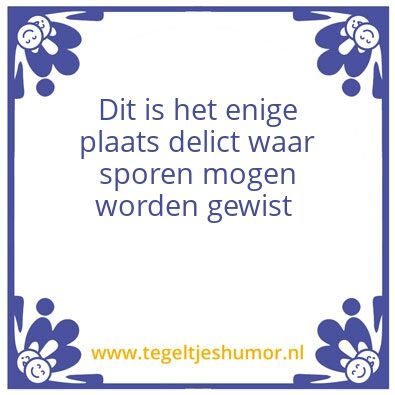 Tegeltje: Toiletgang