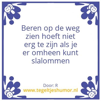 Tegeltje: Belangrijk!