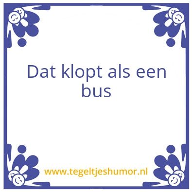 Tegeltje: Bus
