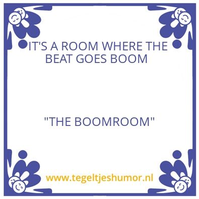 Tegeltje: boomroom