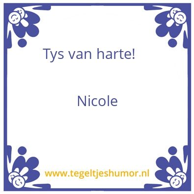 Tegeltje: Proficiat