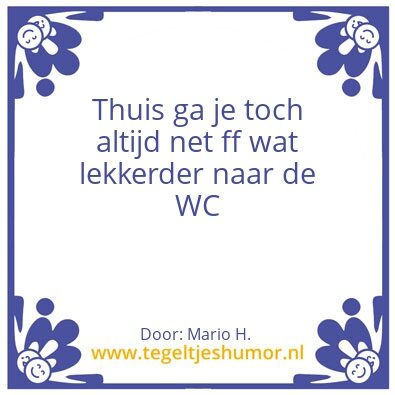 Tegeltje: Thuis