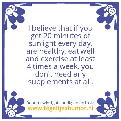 Tegeltje: Supplements