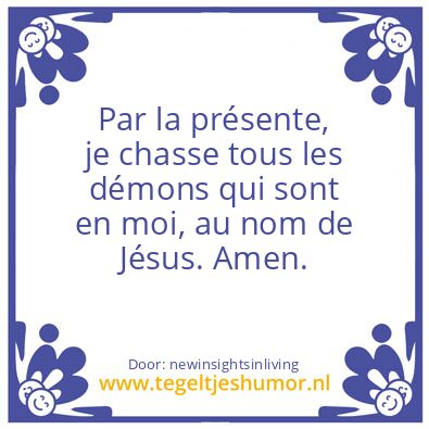 Tegeltje: Hereby i cast out demons