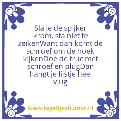 Tegeltje: Tegel