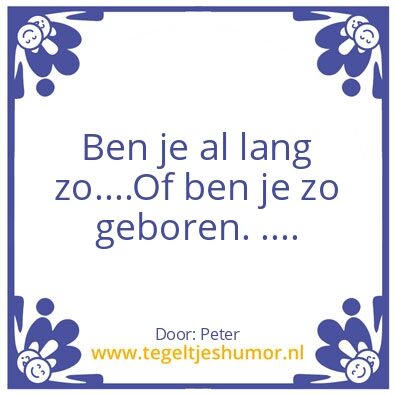 Tegeltje: Lelijk