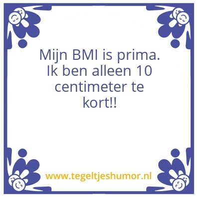 Tegeltje: BMI