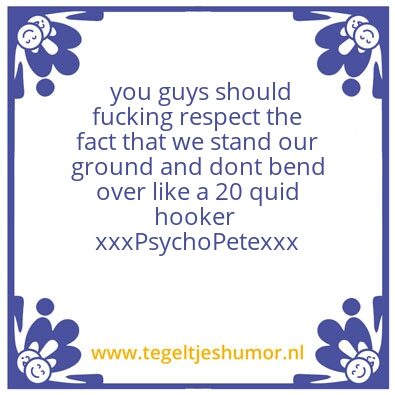Tegeltje: Pete’s Wisdoms