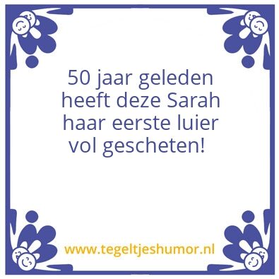 Tegeltje: sarah